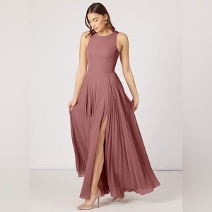 Azazie Lindie Bridesmaid Dress Size 8 Vintage Mauve